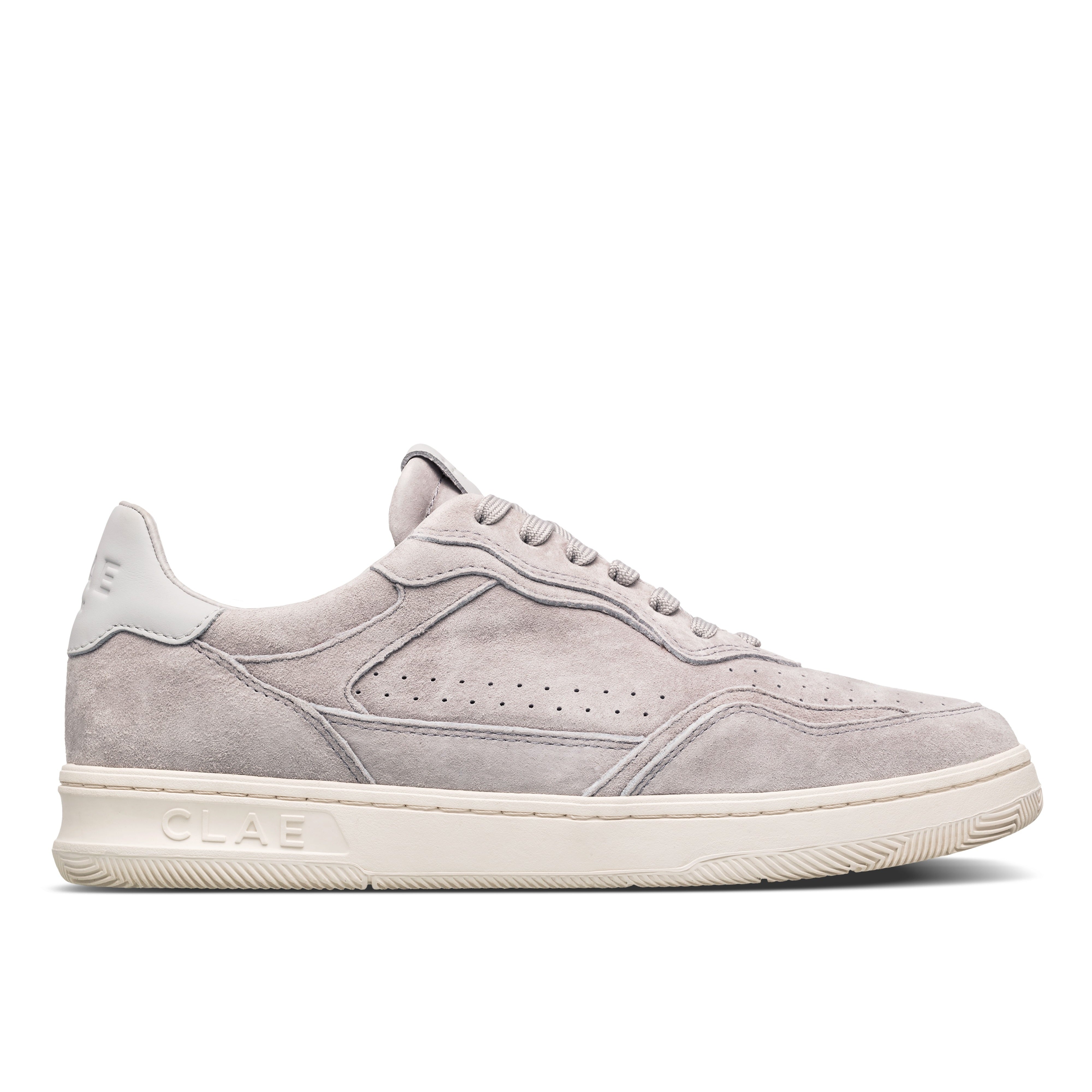 Haywood court shoe in Quiet Gray Suede with suede and Italian leather upper, premium design with Premium Court (PC) outsole.