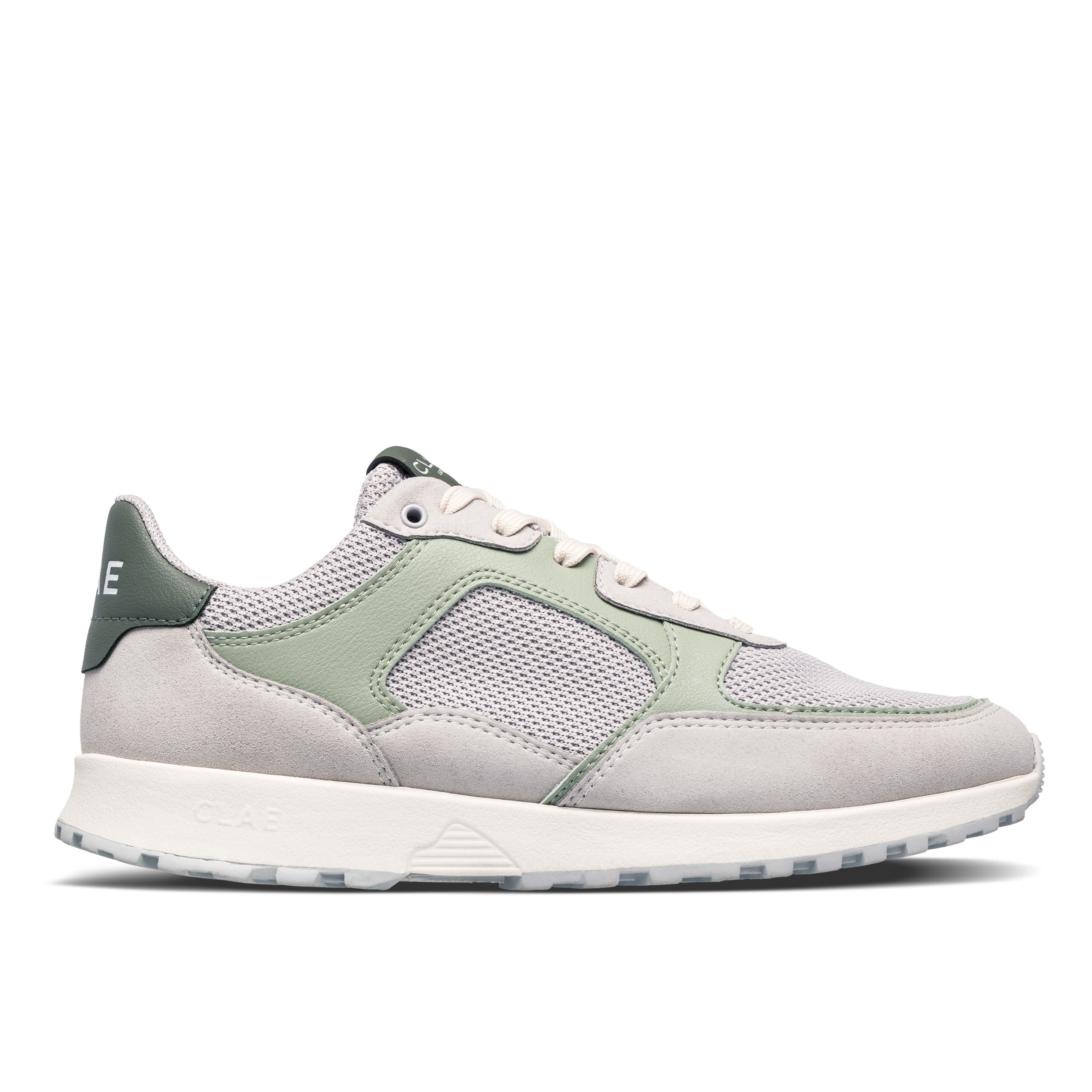 Joshua trainer in Quiet Gray Tea, 100% vegan and made from 70% recycled materials, sleek and sustainable design.