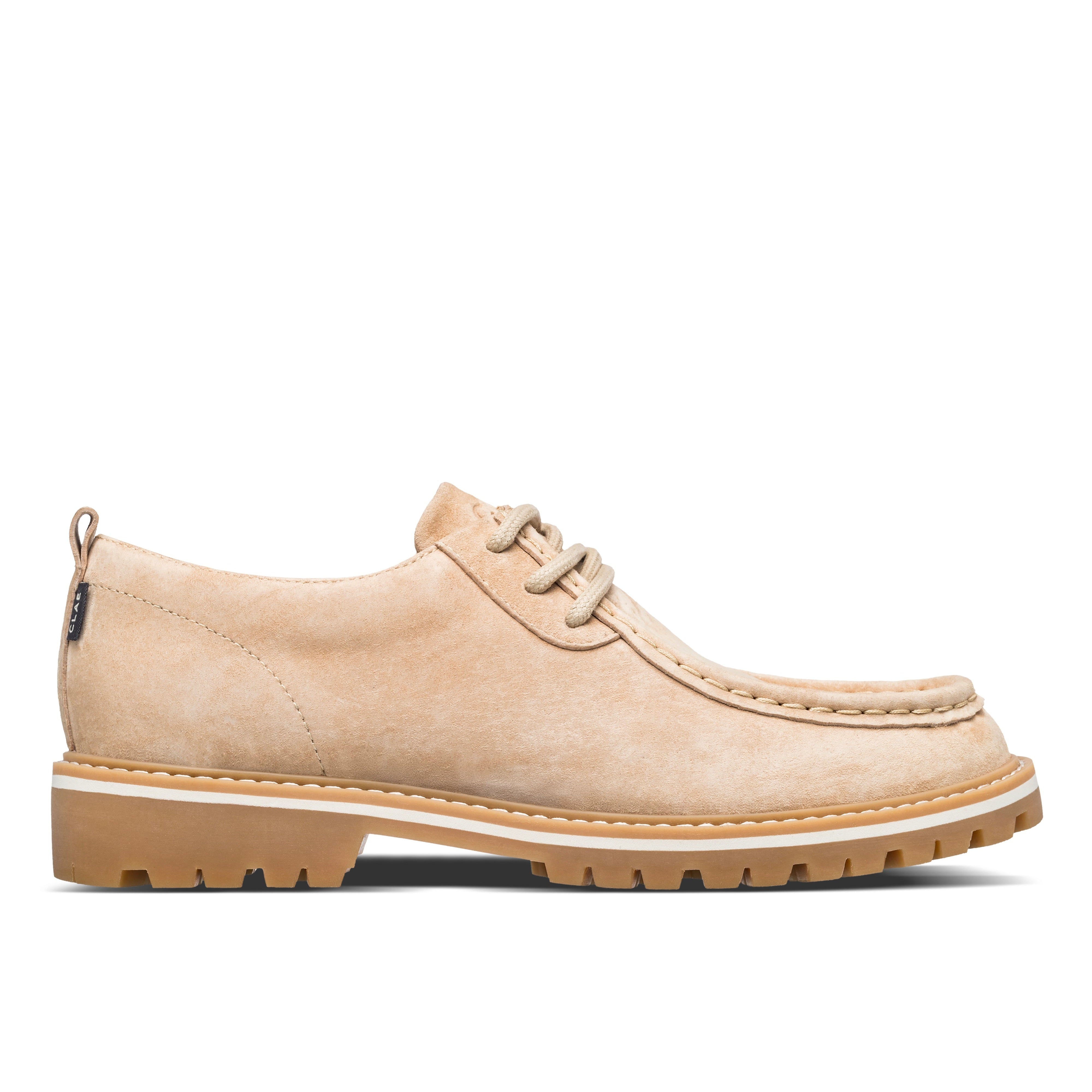 Morrison Heritage Collection moc-toe shoe in leather and suede, classic design and durable construction.