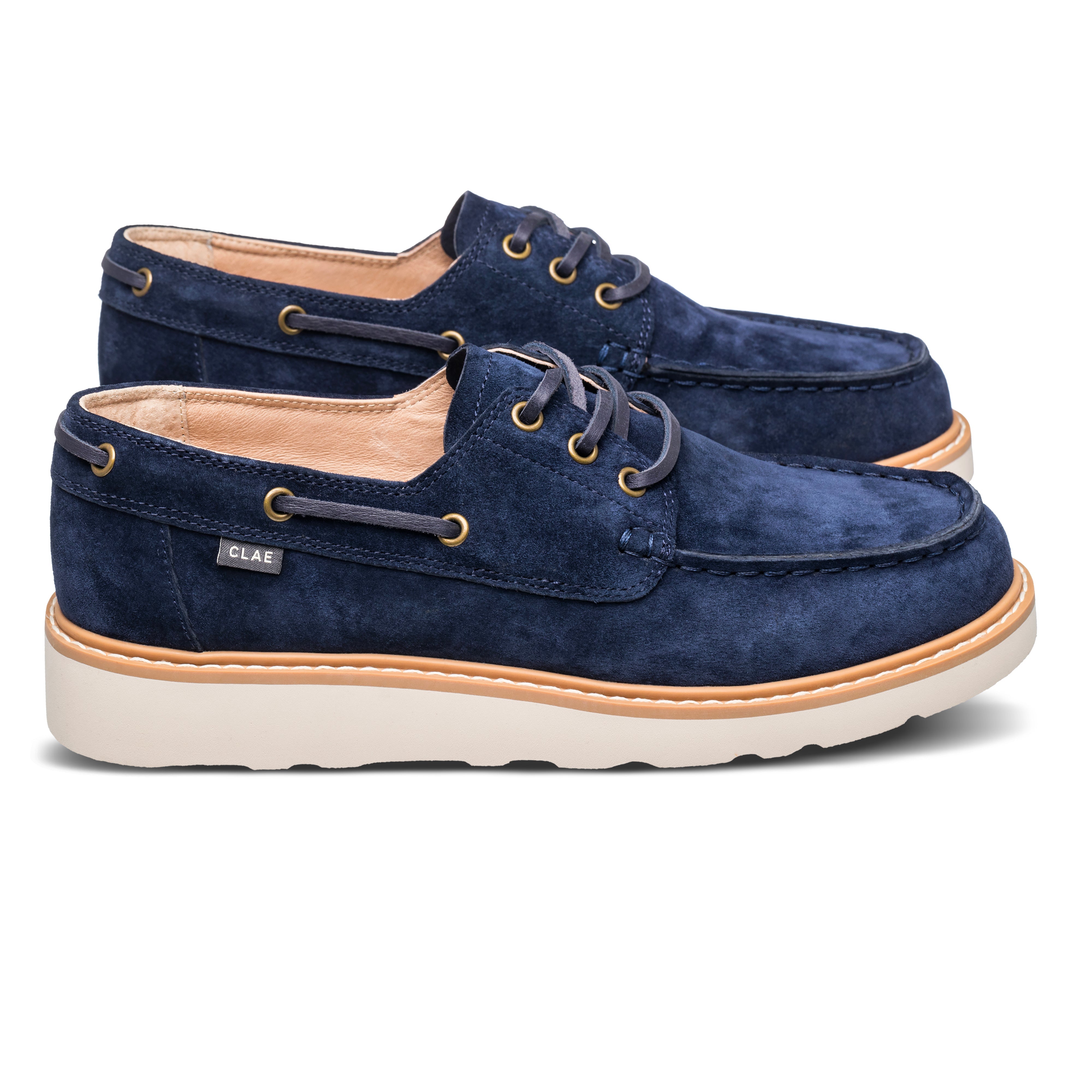 Carter Heritage Collection shoe, classic boat shoe moc-toe in suede.