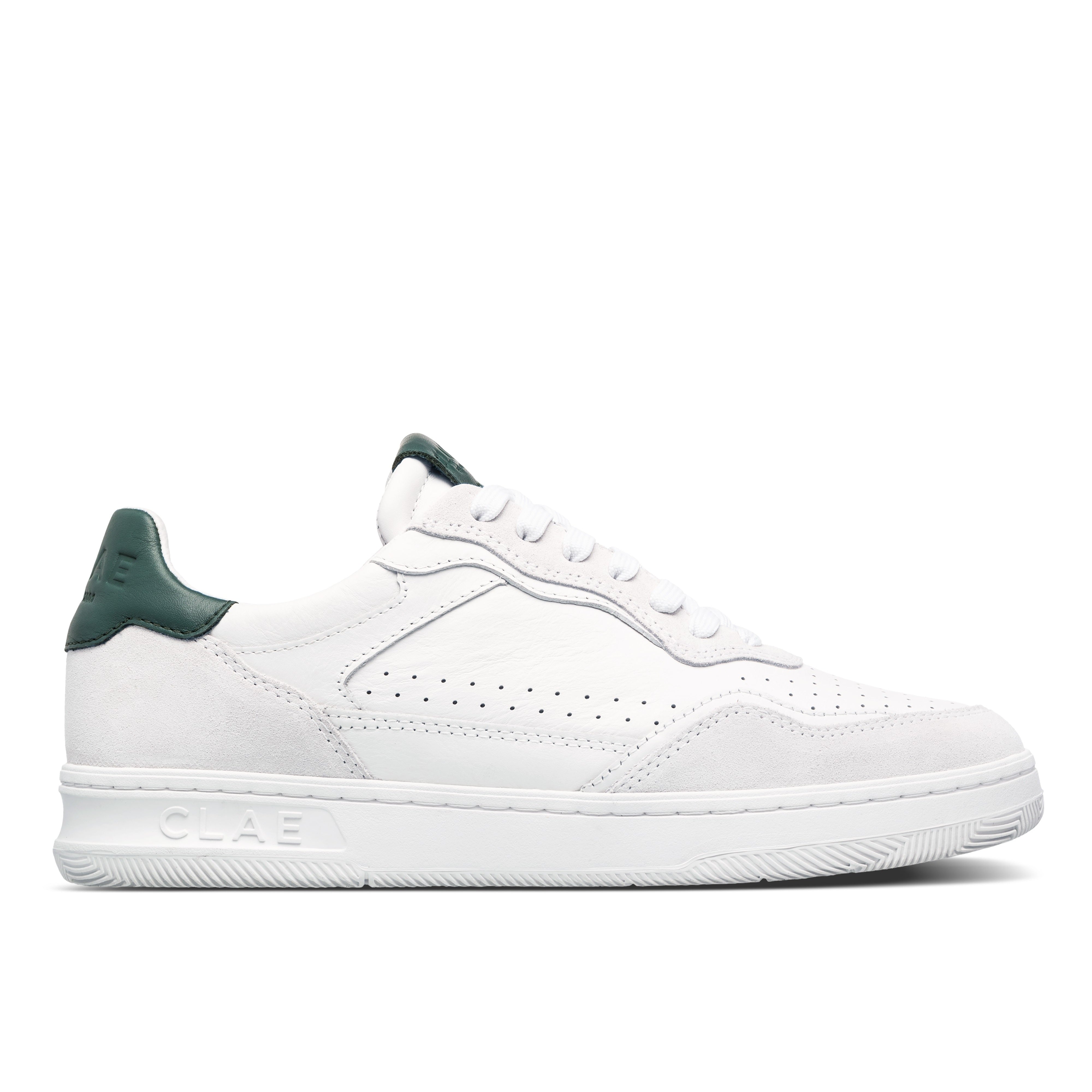 Haywood court shoe in White Pine Needle with suede and Italian leather upper, premium design with Premium Court (PC) outsole.