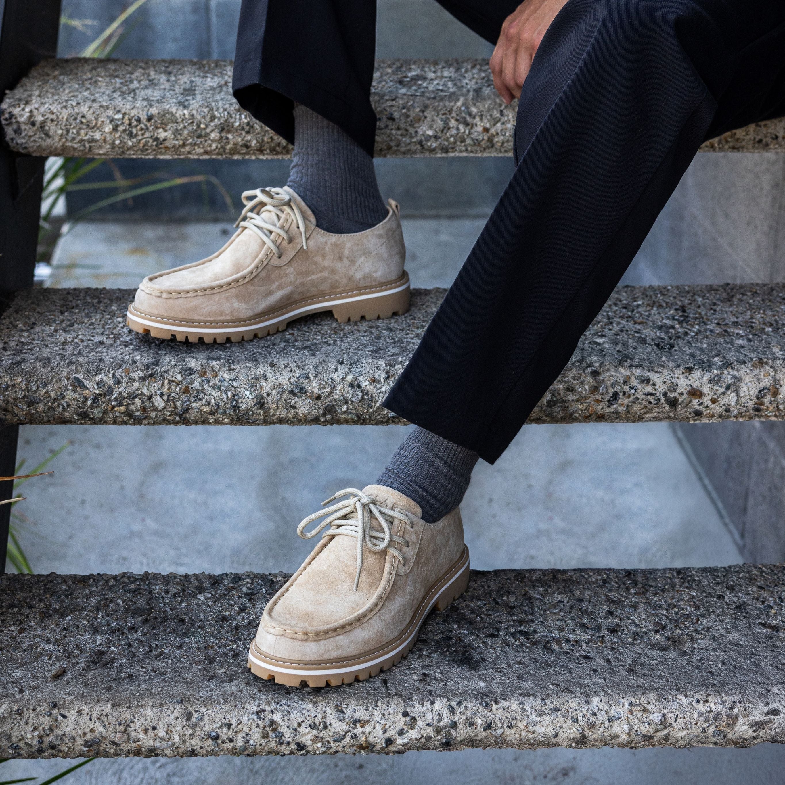 Morrison Heritage Collection shoe worn in casual lifestyle setting, showing comfort and versatile style.