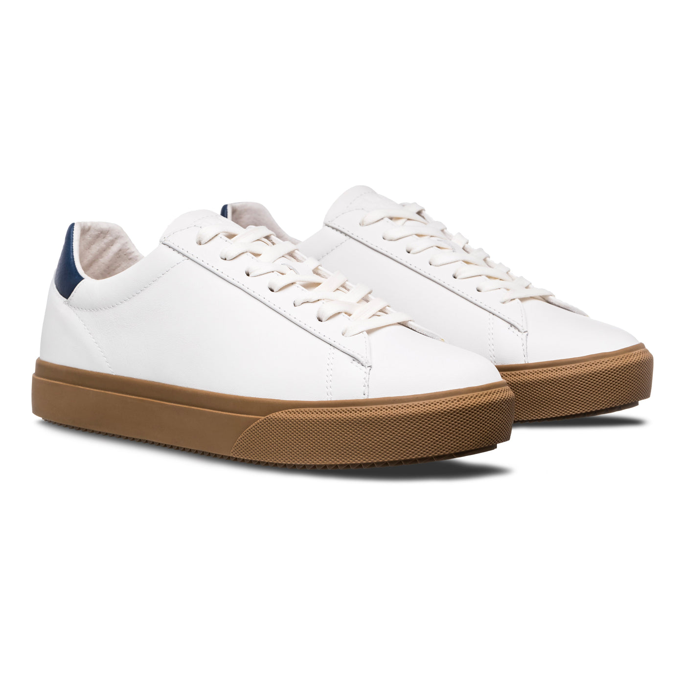 Bradley Venice White Leather Denim Dark Gum - 3/4 View